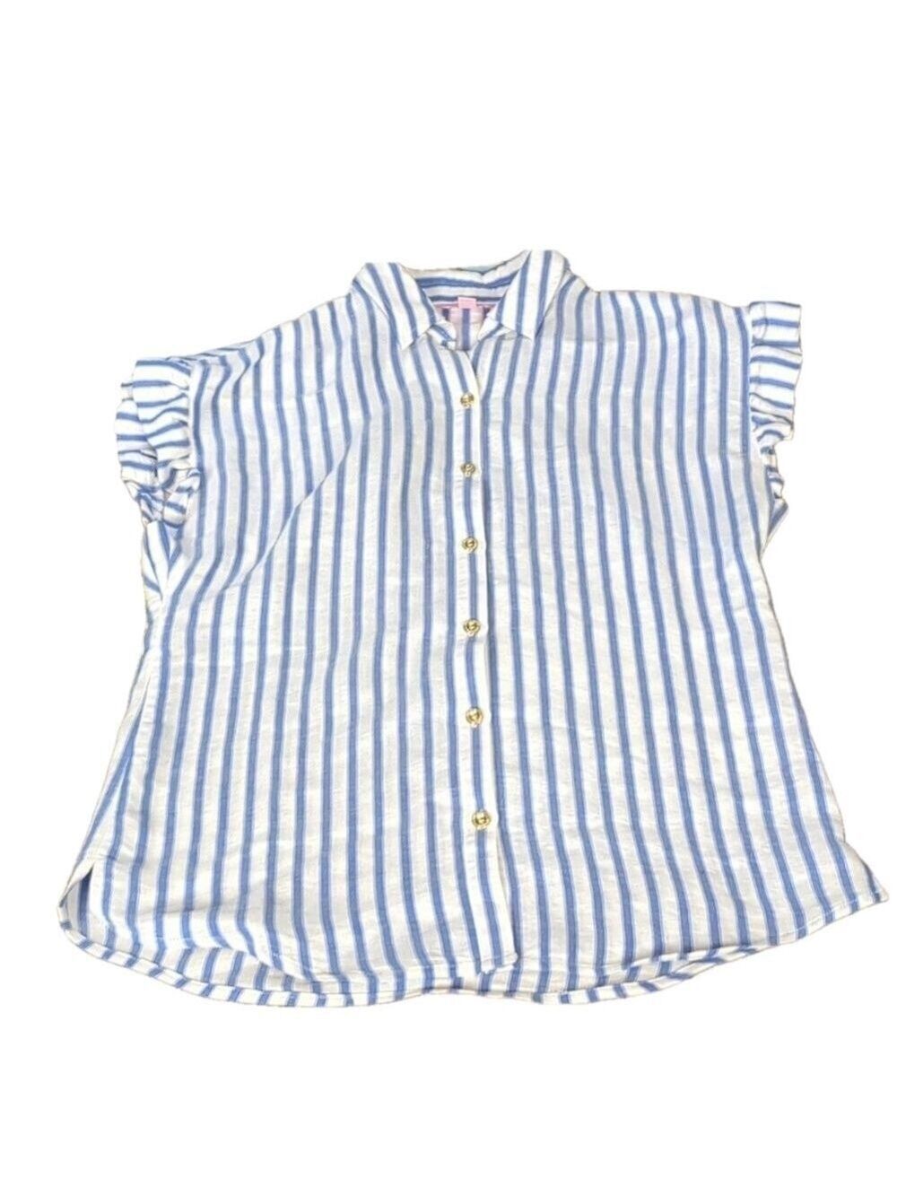 LILLY Pulitzer blue white striped top size XS